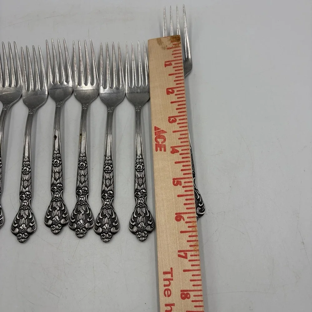 Versailles 7 Salad Lunch Forks 2 Dinner Forks MSI Stainless JAPAN Steel Flatware